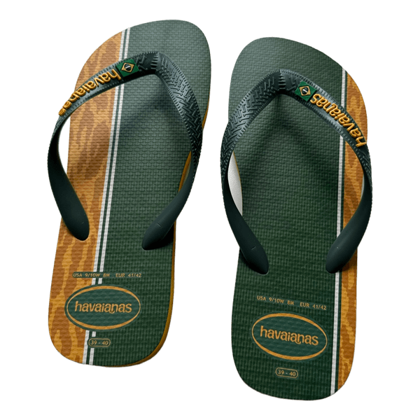 Grønne Havaianas klipklappere
