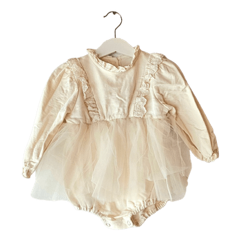 Cream tulle baby romper(Korean kid brand)3-6M