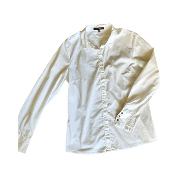 White long sleeve button-up shirt