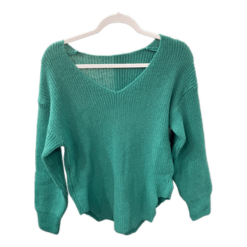 Green knit sweater