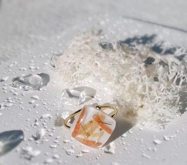 Real Flower Jewelry | Handmad Ring with Preserved Botanicals