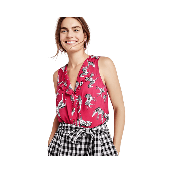 Maeve by Anthropologie Fuchsia Pink Zebra Print Top – Size 44 / XL
