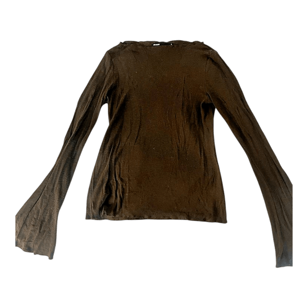 Brown long-sleeved top