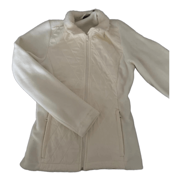 White fleece zip jacket