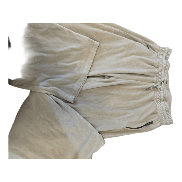 Beige velour joggers