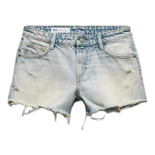 Lyseblå denimshorts