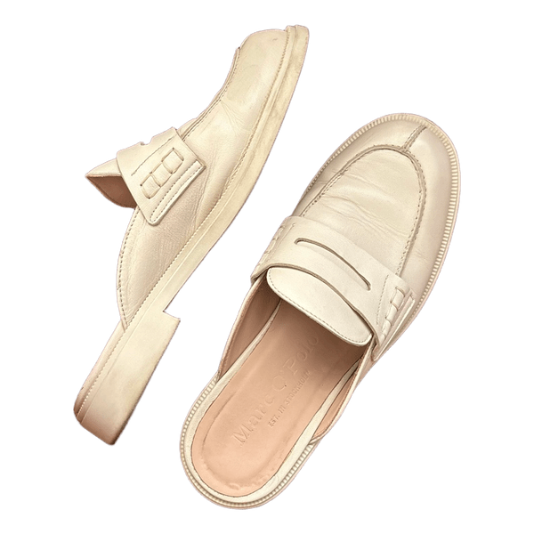 Marc O'Polo cream leather mules