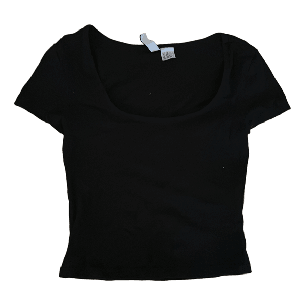 Sort kortærmet t-shirt