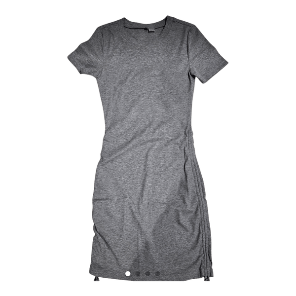 Grey ribbed mini dress