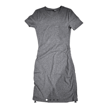 Grey ribbed mini dress
