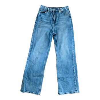 Blue wide leg jeans