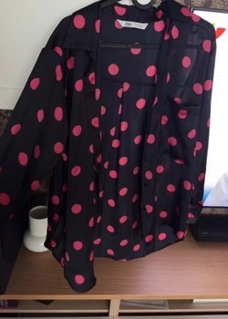 Zara polka dot blouse