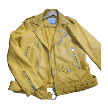Leather jacket BRIGHT yellow