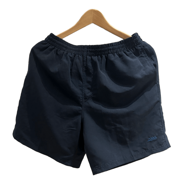 Navy polyester swim shorts