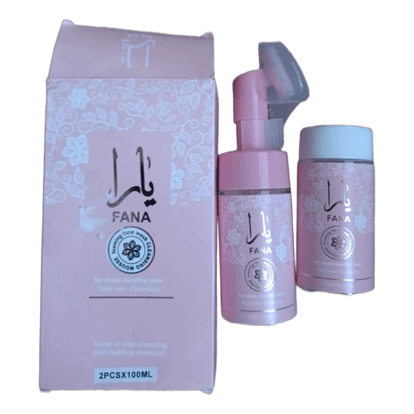Pink facial cleansing mousse