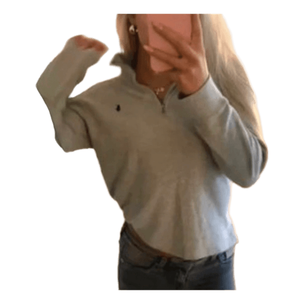 Grey half zip sweater ralph lauren