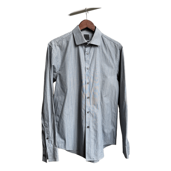 Grey striped cotton shirt