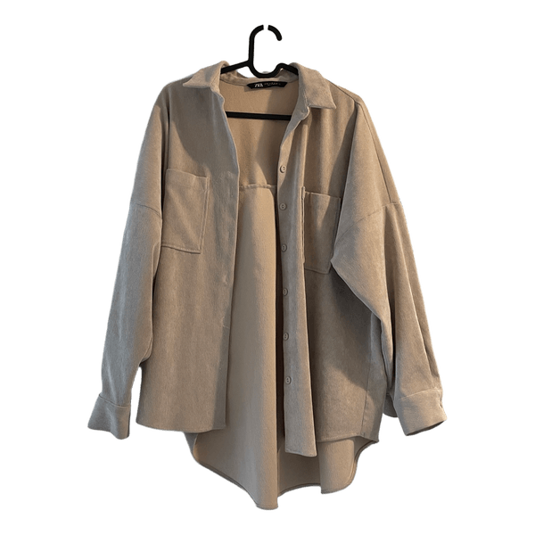 Zara beige skjortejakke