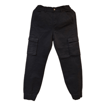 Black cargo joggers