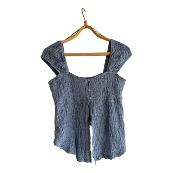 Blue textured top