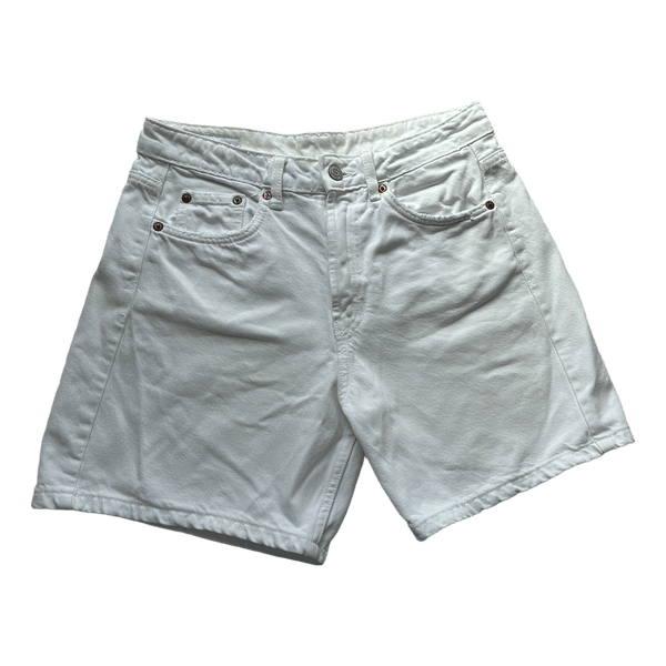 White denim shorts