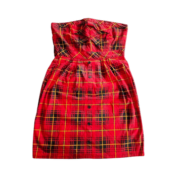 Finnish vintage red tartan dress