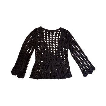 Brown crochet top
