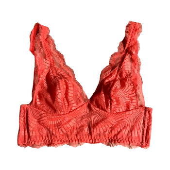 Orange lace bralette
