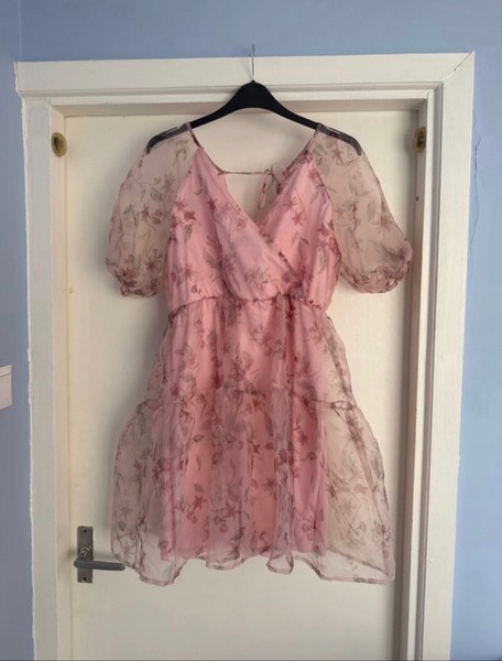 Vila pink floral dress