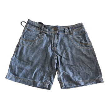 Mėlyni plono džinso šortai