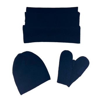 COS 100% cashmere tube scarf, beanie and mittens