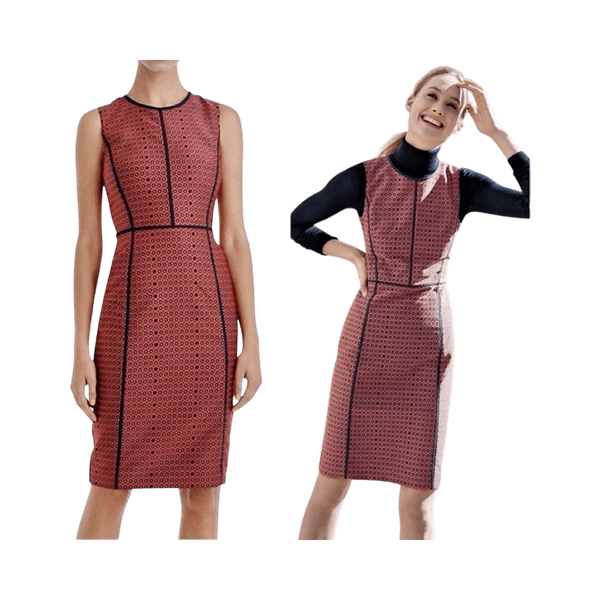 J.Crew Sheath Dress Navy Red Foulard Print – Women’s Size 8 (Medium)