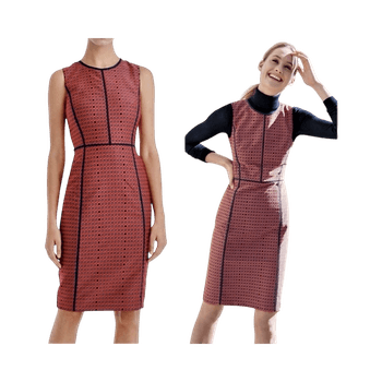 J.Crew Sheath Dress Navy Red Foulard Print – Women’s Size 8 (Medium)