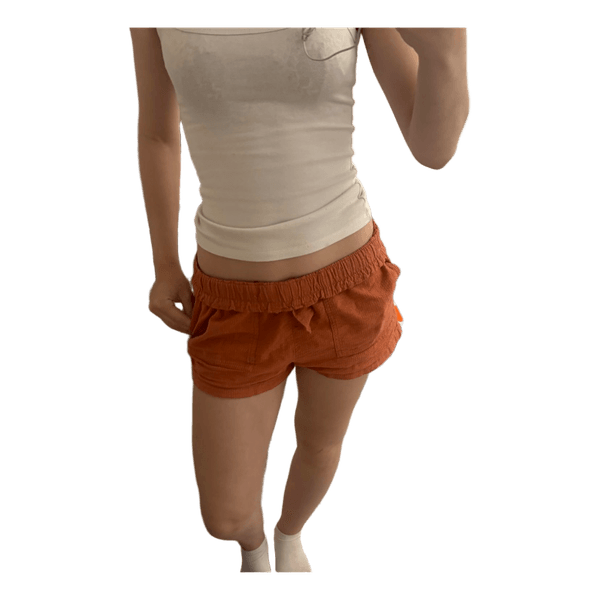 Orange shorts med dragsko