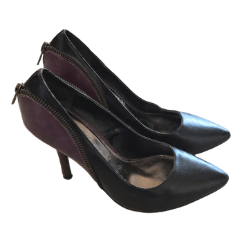 Black and purple heels