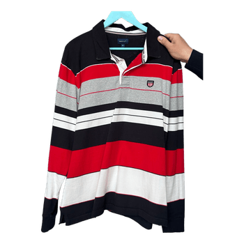 Gant striped long-sleeve polo