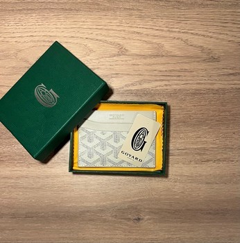 White Goyard card holder
