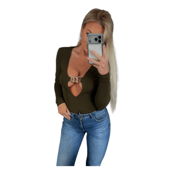 Olive green bodysuit