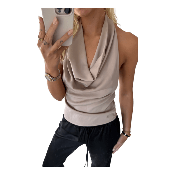 Beige halterneck top