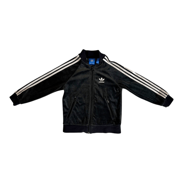 Black velour adidas jacket