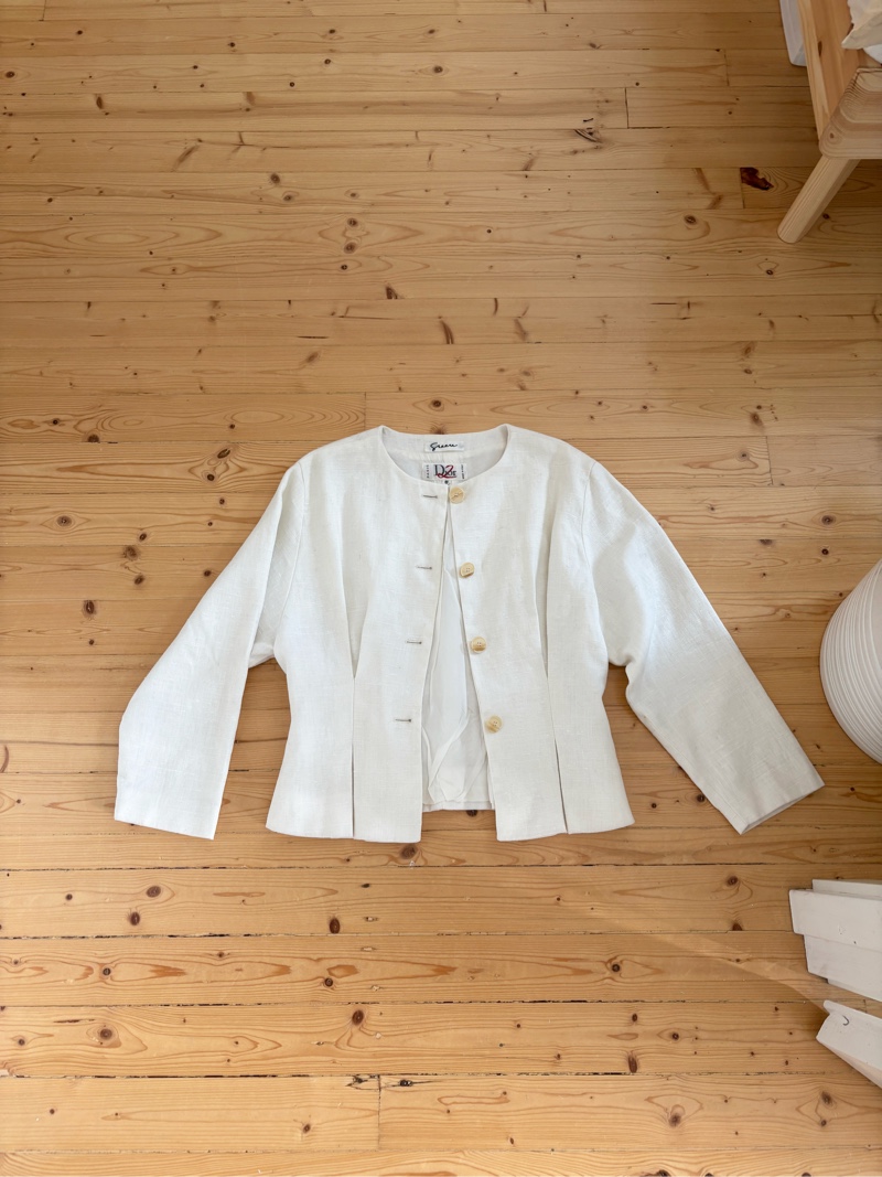 Dior white buttoned blazer jacket