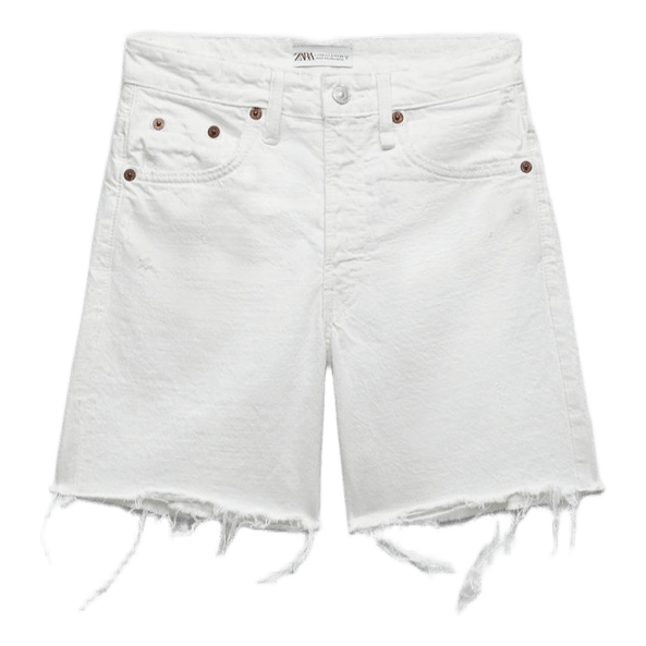 Hvide denimshorts
