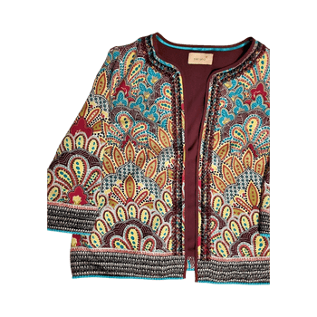 Monivärinen kevyt takki