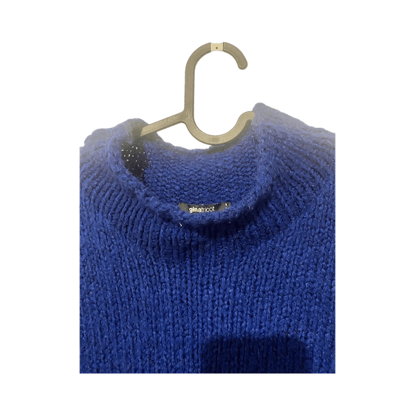 Blue knitted sweater