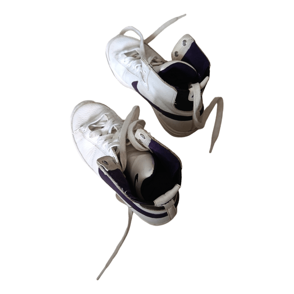 White purple high top sneakers