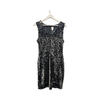 Black sequin party dress