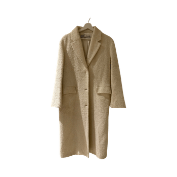 Luonnonvalkoinen villakangastakki Zara