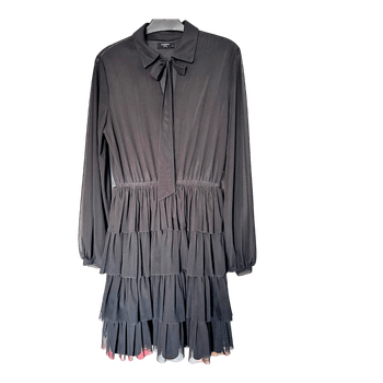 Black ruffled dress