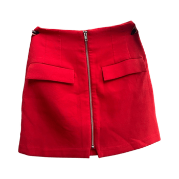 Red mini skirt