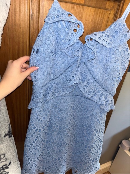 blue misguided dress